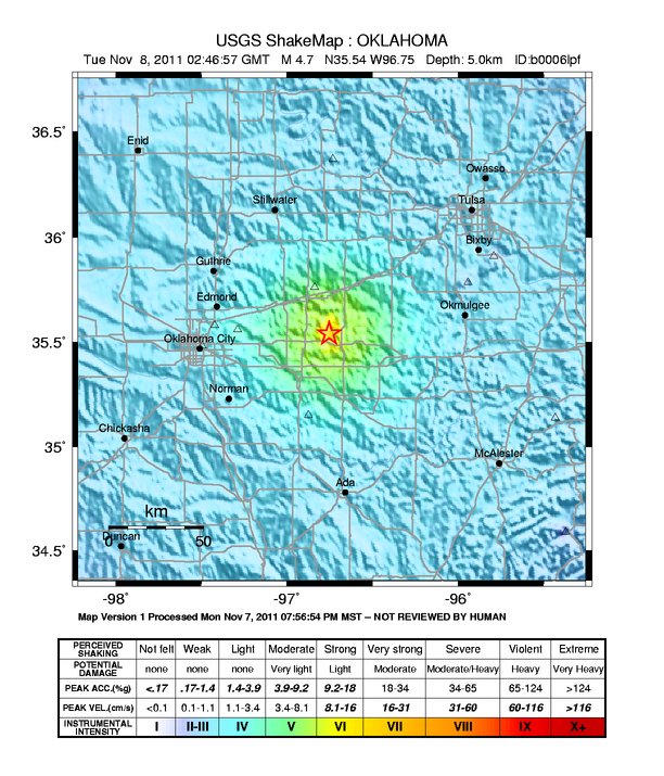 You'll find Edmond a little to the left of the star.